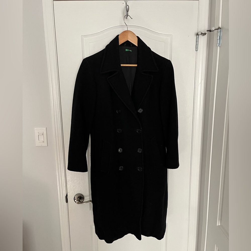 United Colors Of Benetton Black Pea Coat